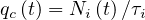 qc(t) = Ni(t)∕τi
