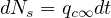 dNs = qc∞dt
