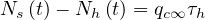Ns (t)- Nh (t) = qc∞ τh
