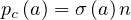 pc(a) = σ(a)n
