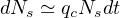 dNs ≃ qcNsdt
